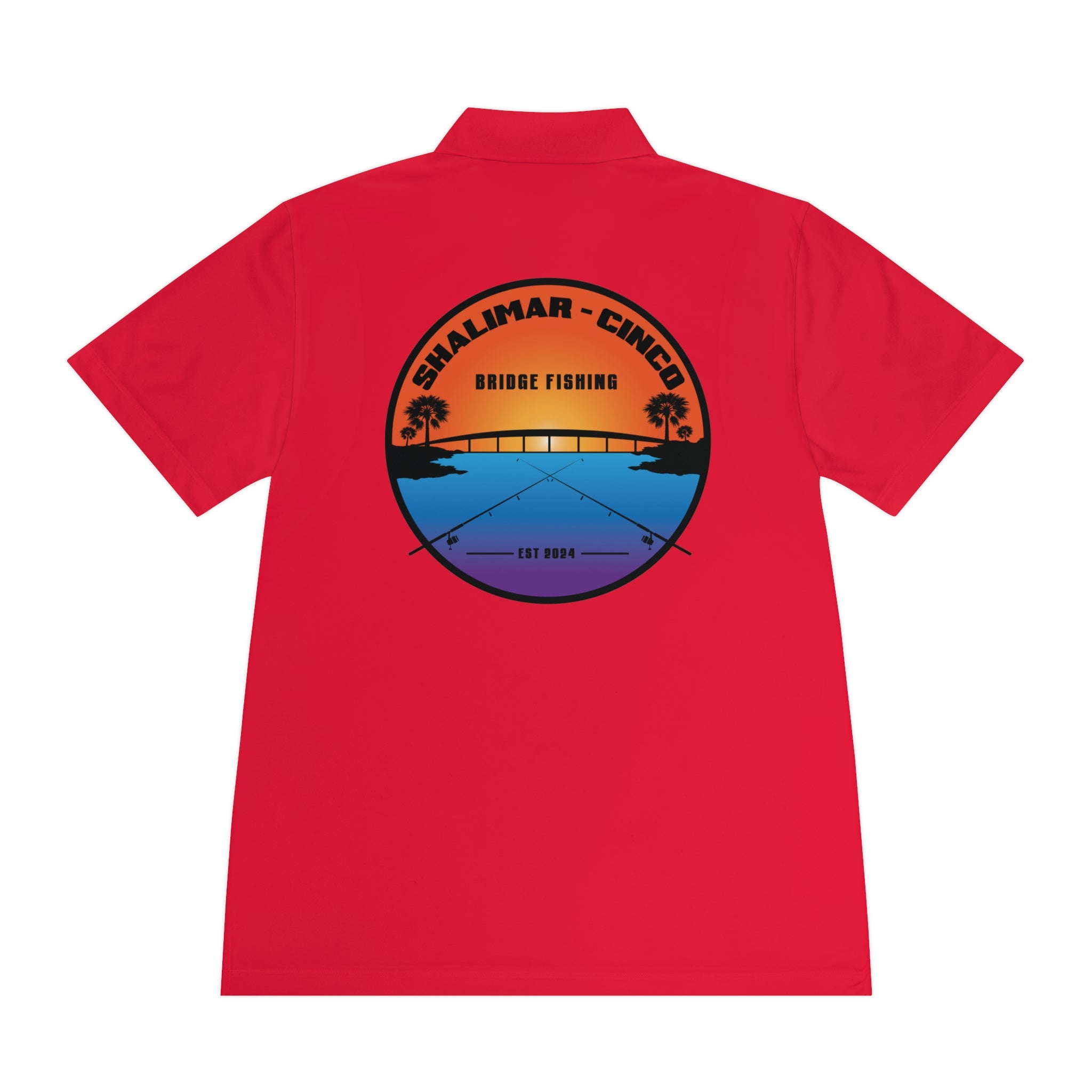 Performance Polo Shirt — Shalimar Cinco Bridge Fishing