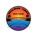 Shalimar Cinco Bridge Fishing Die-Cut Sticker/Decal