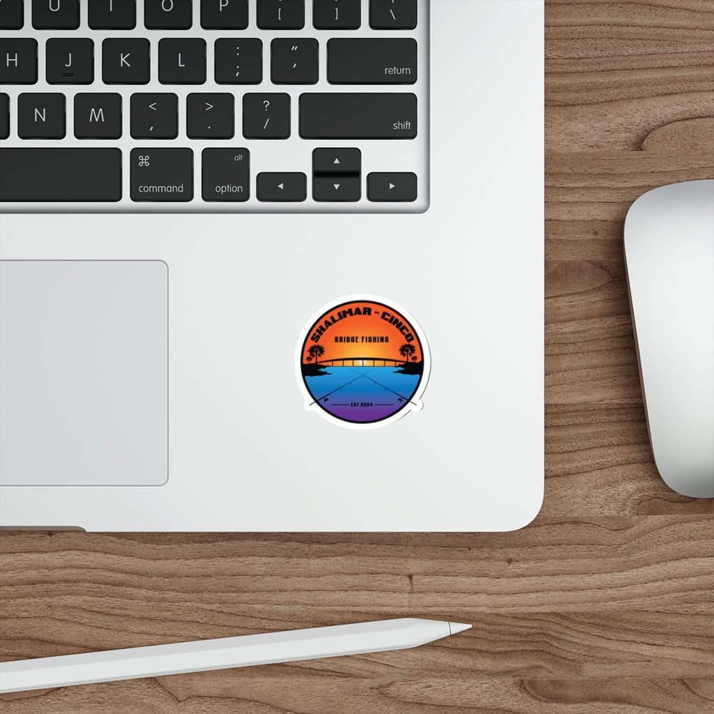 Shalimar Cinco Bridge Fishing Die-Cut Sticker/Decal