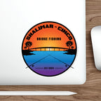 Shalimar Cinco Bridge Fishing Die-Cut Sticker/Decal