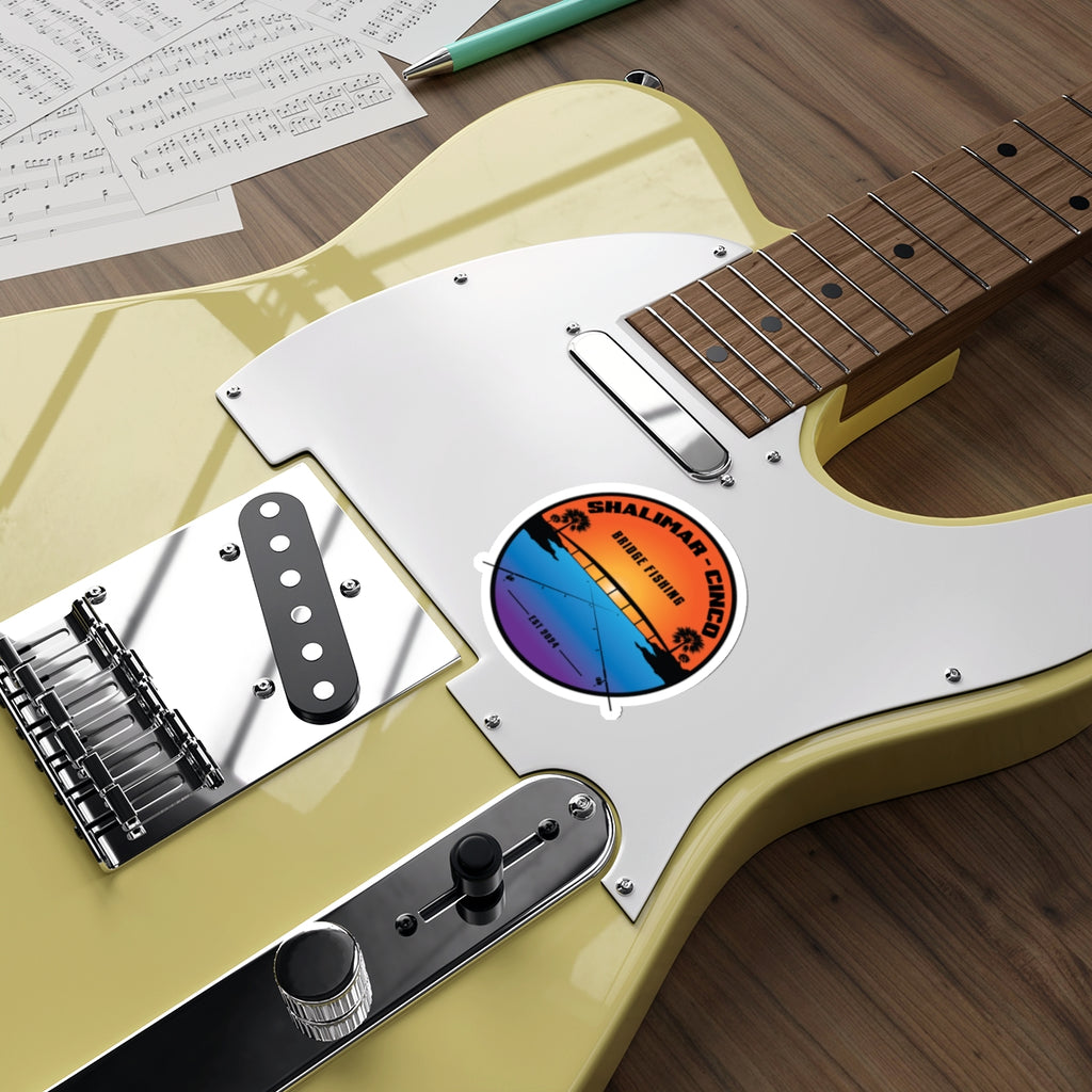 Shalimar Cinco Bridge Fishing Die-Cut Sticker/Decal